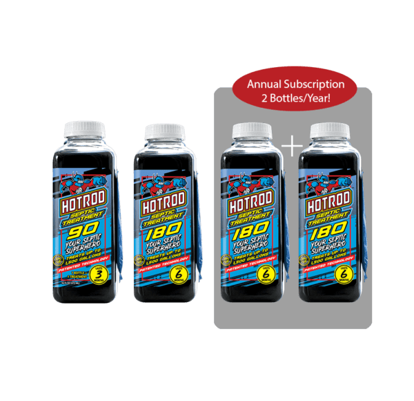 Select from three HOTROD Septic Treatment Product Options
